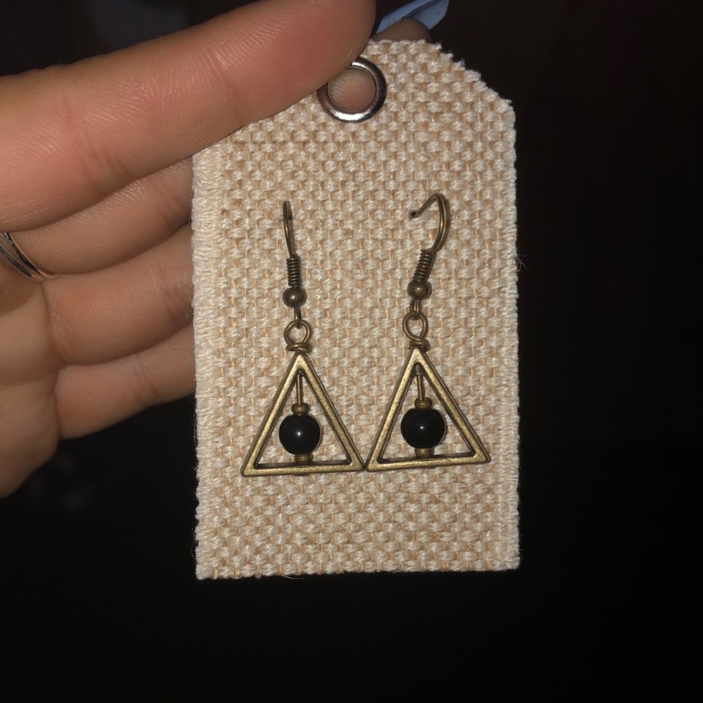 Harry Potter earring. The Deathly Hallows symbol